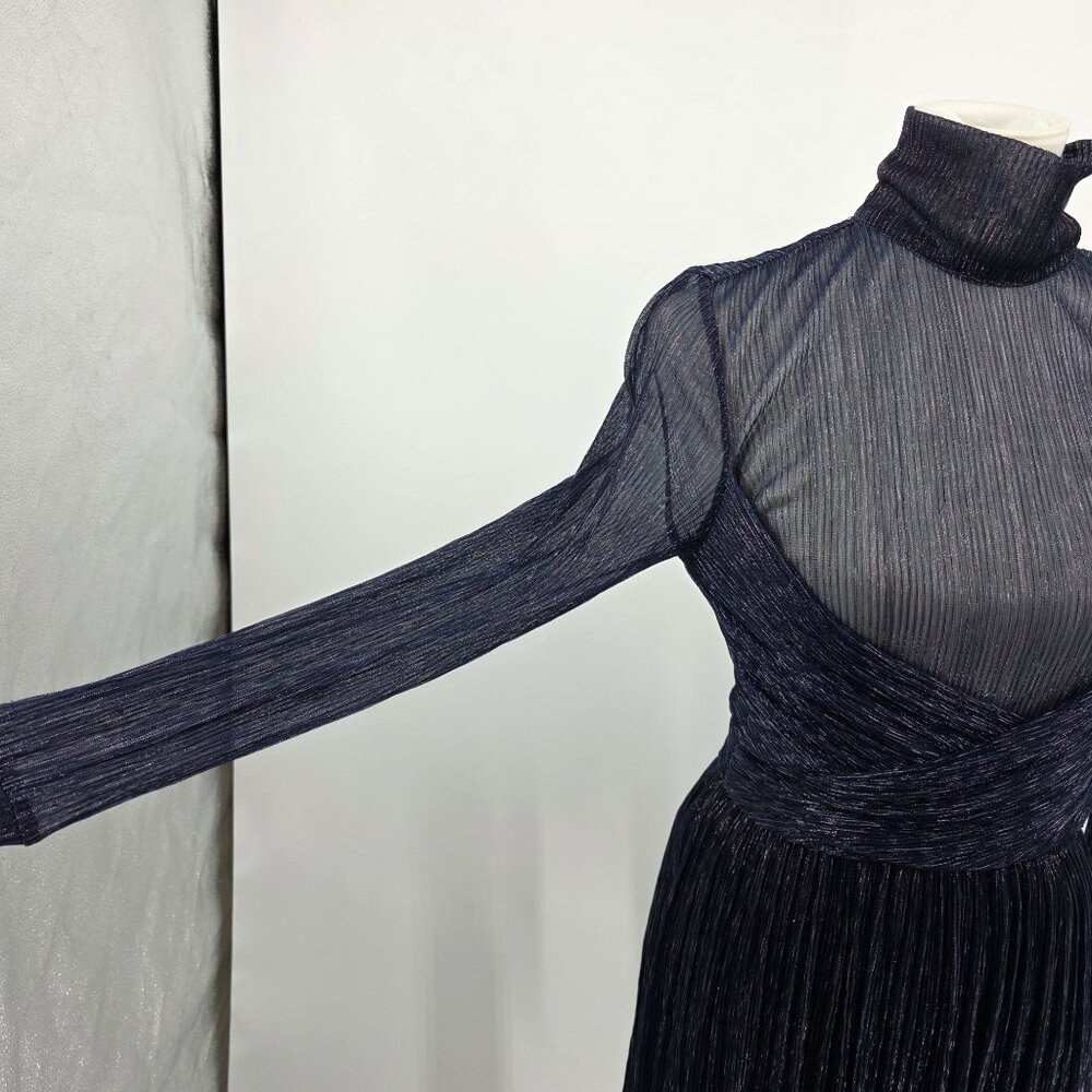 Sabina Musayev Sheer Navy Dress M - Picture 9 of 15